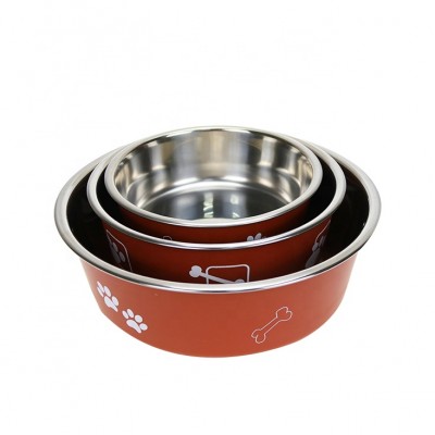 Wholesale Stainless Steel quality portable drinking metal dog cat bowl pet